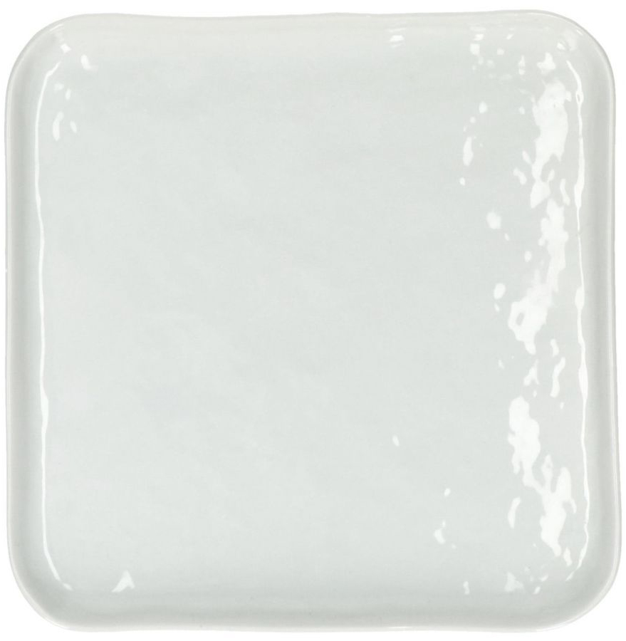 Talerz deserowy Porcelino 20x20 cm biały – obraz-1