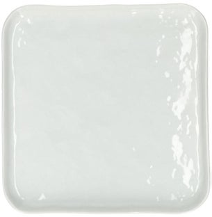 Talerz deserowy Porcelino 20x20 cm biały – obraz-1