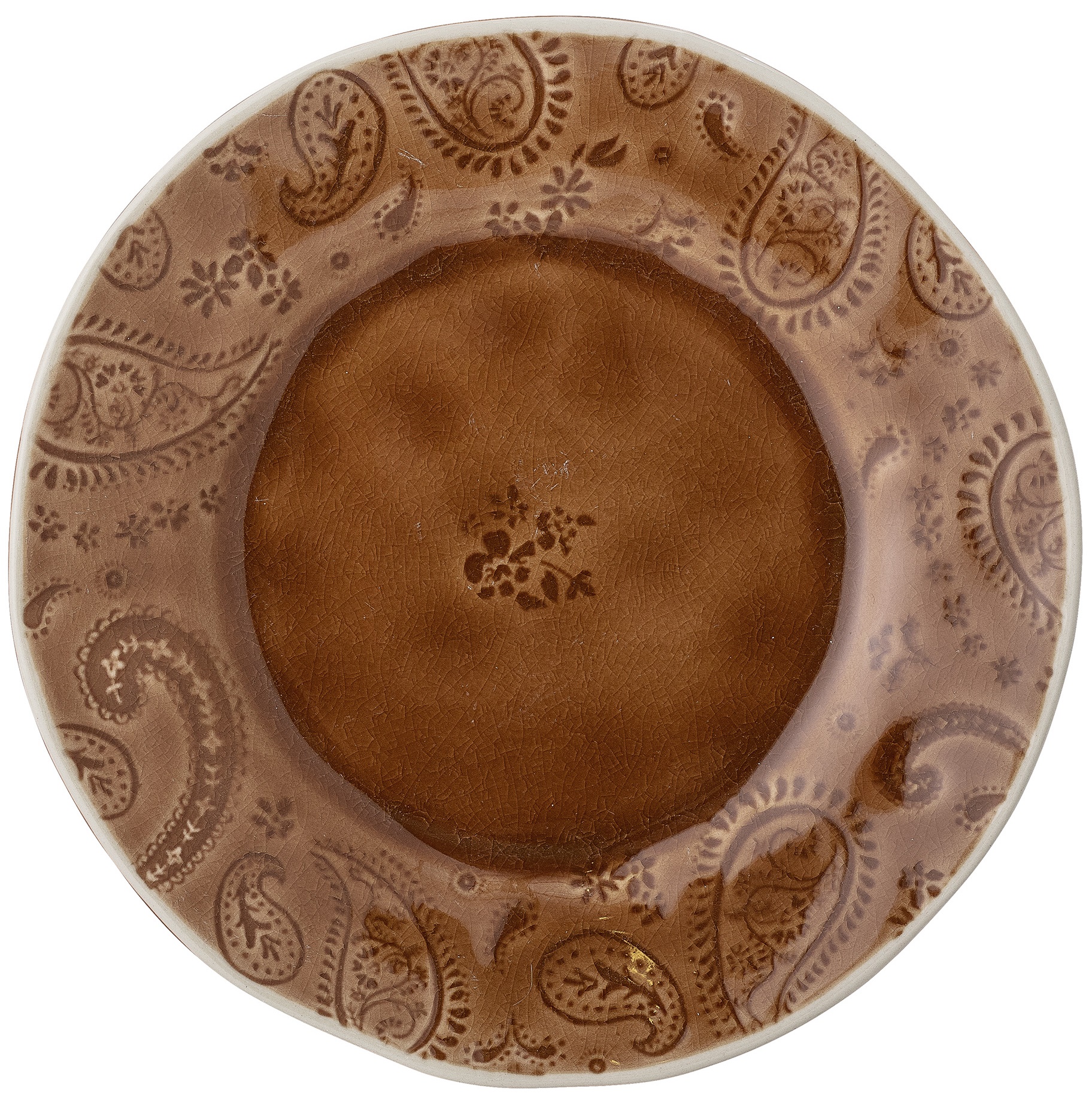 Talerz deserowy Rani Ø20 cm brązowy – obraz-1