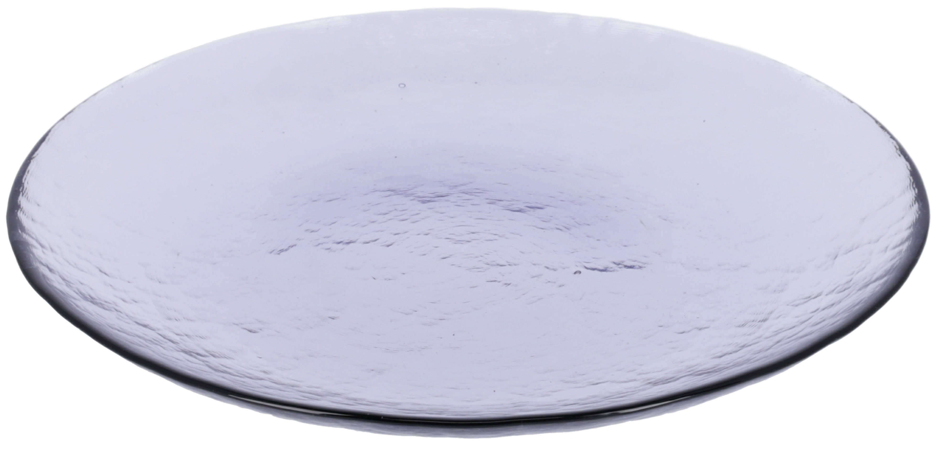 Talerz deserowy szklany Ø21x2 cm fioletowy  – obraz-1