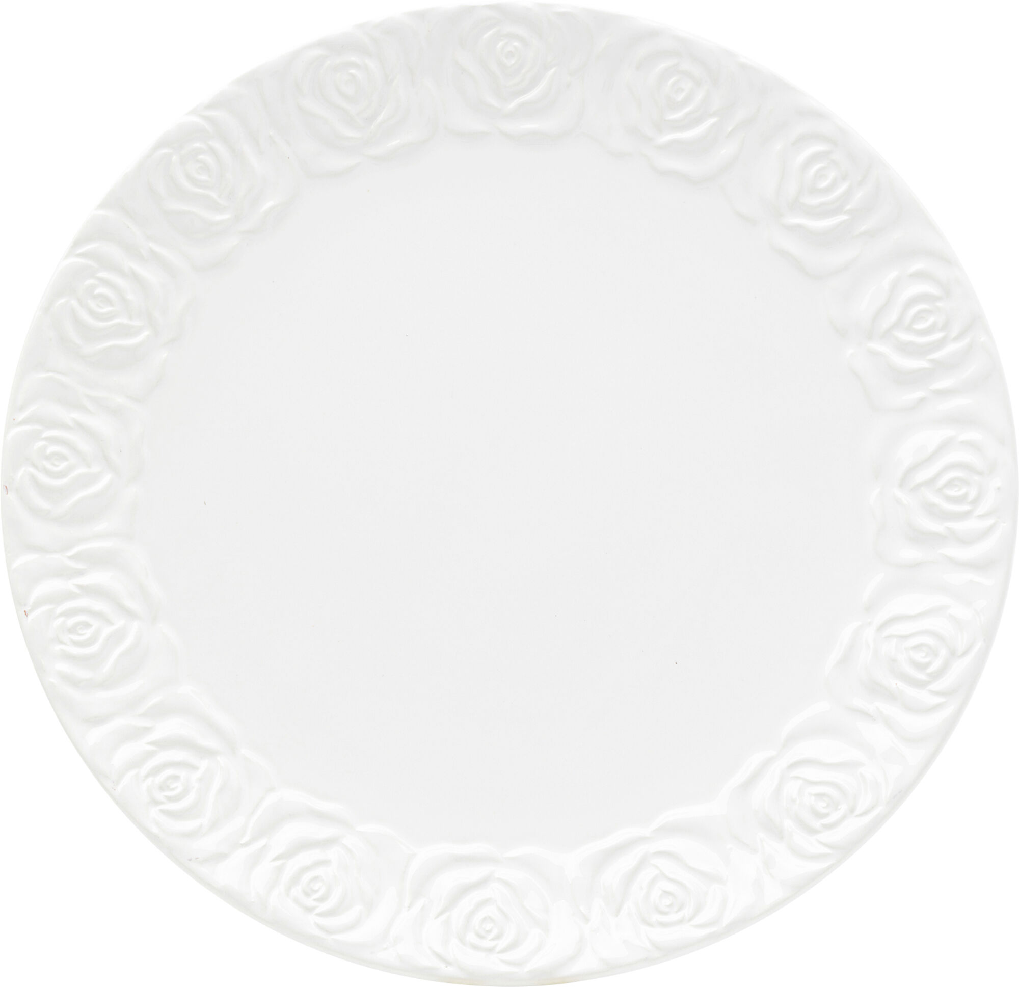 Talerz deserowy Rosa Ø19 biały – grafika-1.