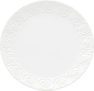 Talerz deserowy Rosa Ø19 biały – obraz-1