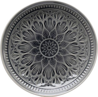 Szürke Sicilia Tányér Mandala Ø21Cm – kép-1.