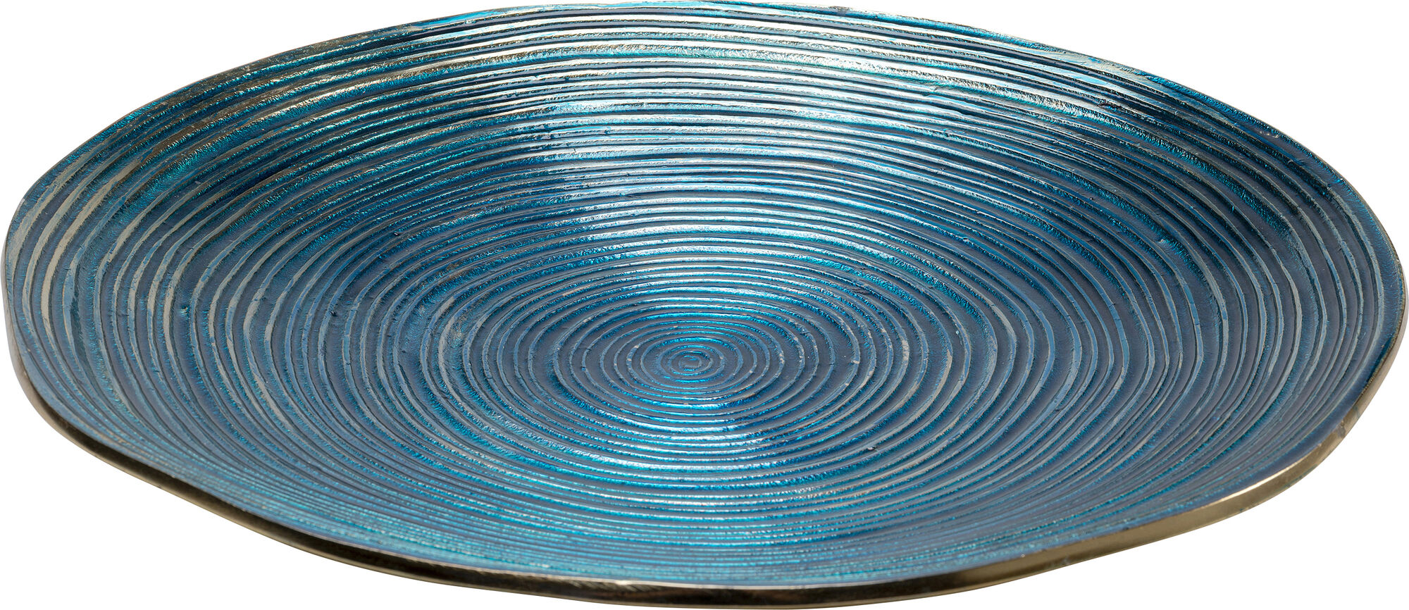 Talerz do serwowania duży aluminiowy Ø46 cm ciemnoniebieski – grafika-1.