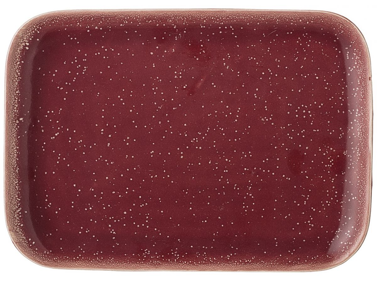 Talerz do serwowania Joëlle 25x18 cm czerwony – obraz-1