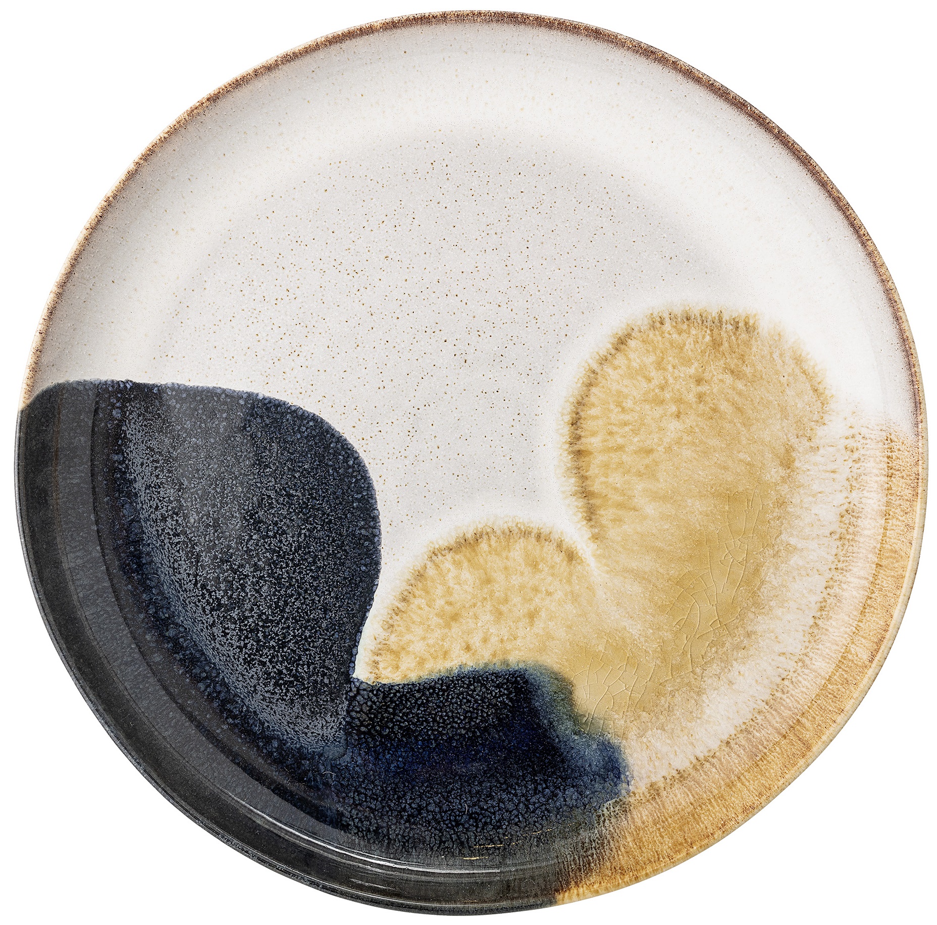 Talerz do serwowania z kamionki Ø35 cm kolorowy – obraz-1