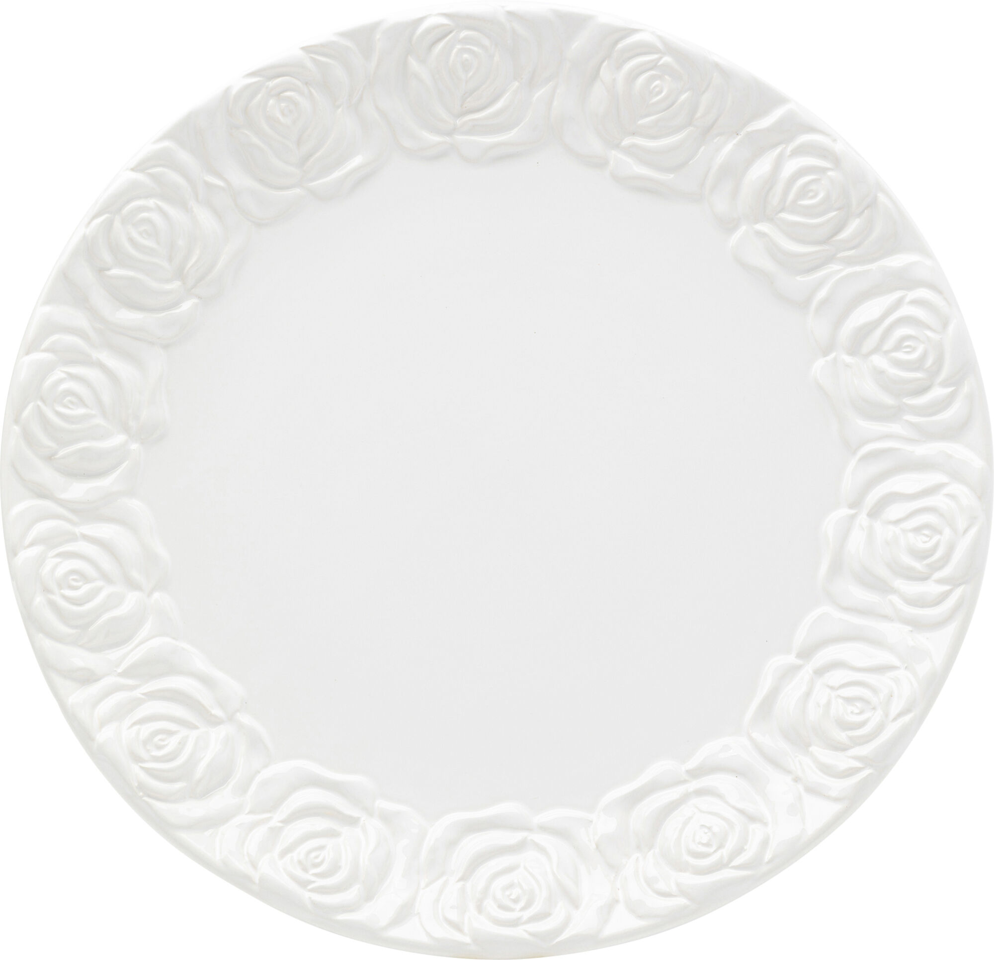 Talerz do serwowania Rosa Ø35 cm biały – grafika-1.