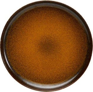 Talerz do serwowania zółty porcelana Ø30 cm – obraz-1