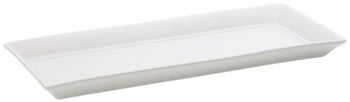 Talerz Galzone 15x35 cm prostokątny z rantem biały – obraz-1