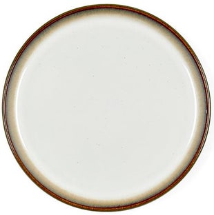 Talerz z kamionki Ø21 cm szary/kremowy – obraz-1