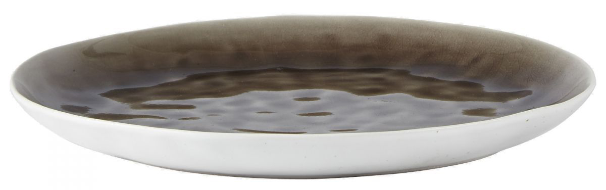 Talerz ceramiczny Ø32 cm szary Outlet – obraz-1