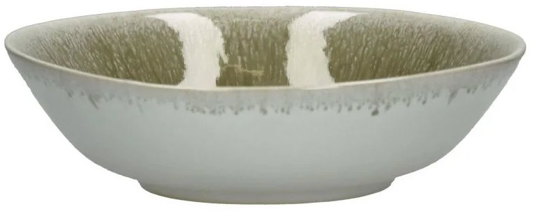 Talerz głęboki z kamionki beżowy Ø17 cm – obraz-1