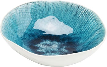 Talerz z kamionki niebieski Ø17x6 cm – obraz-1