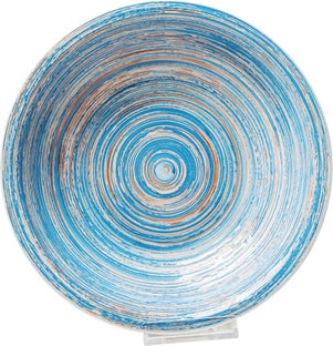 Swirl dyb tallerken, blå, Ø21cm – billede-1.