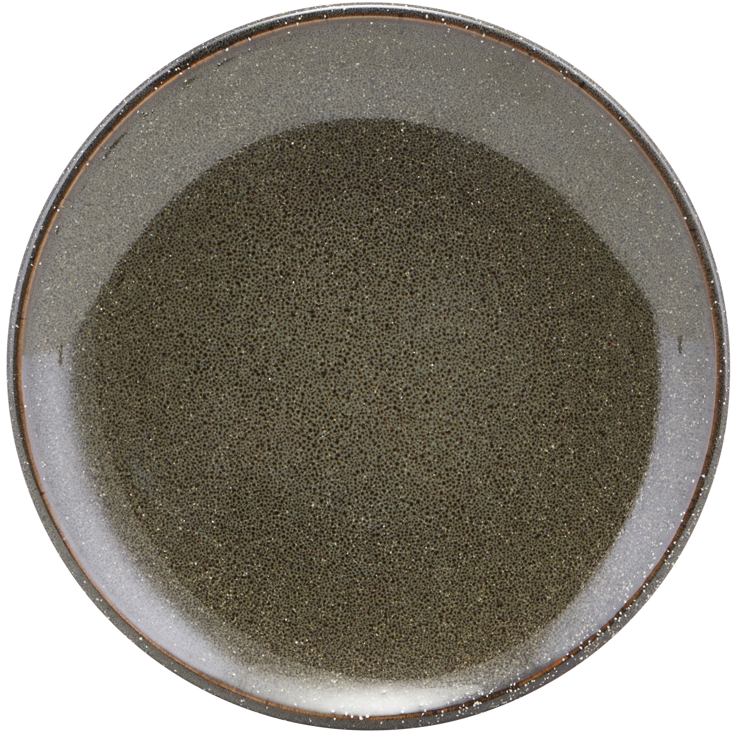 Talerz kamionkowy Ø15 cm zielony – obraz-1