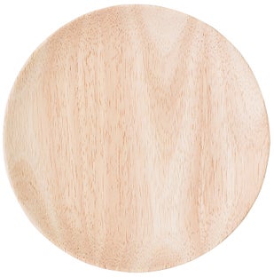 Talerz do serwowania Ø20 cm drewniany – obraz-1