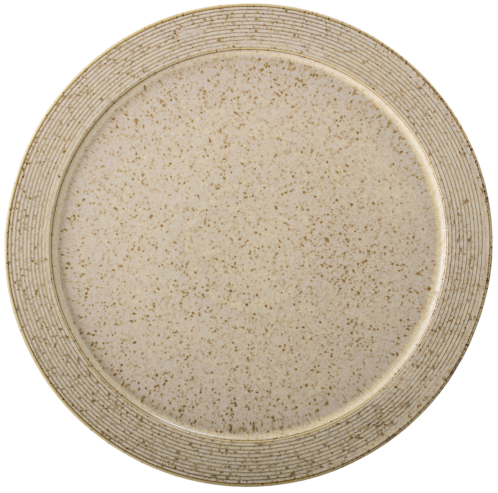 Talerz obiadowy z kamionki beżowy Ø27 cm – obraz-1