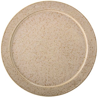Talerz obiadowy z kamionki beżowy Ø27 cm – obraz-1