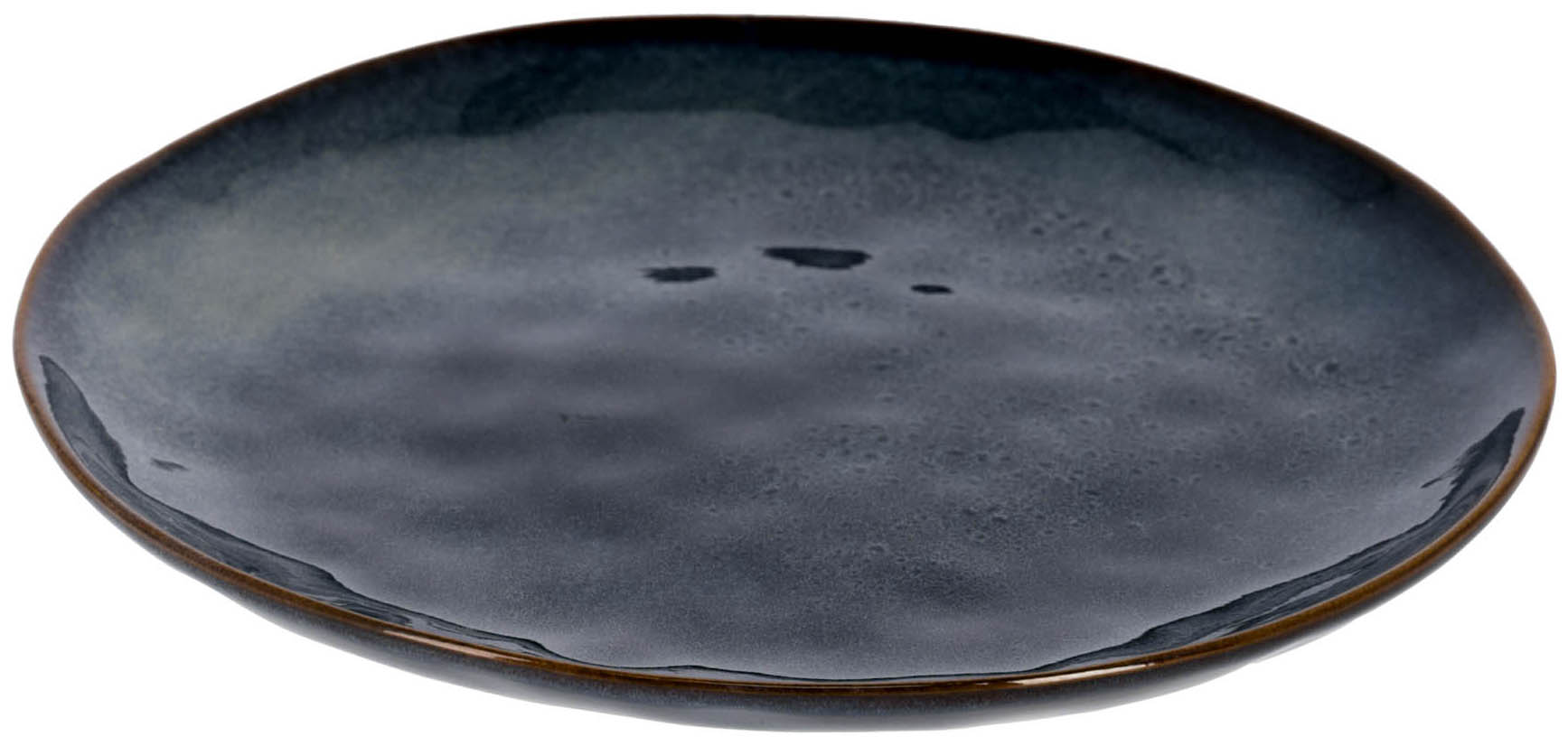 Talerz płaski ceramiczny 28 cm ciemnoniebieski – obraz-1