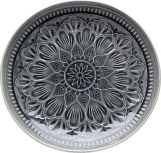 Tallrik Sicilia Mandala Grå Keramik, Ø27 – bild-1.