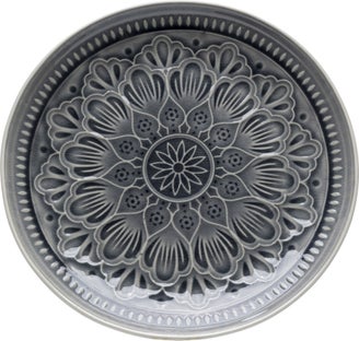 Talerz obiadowy ceramiczny Ø27 cm szary – obraz-1
