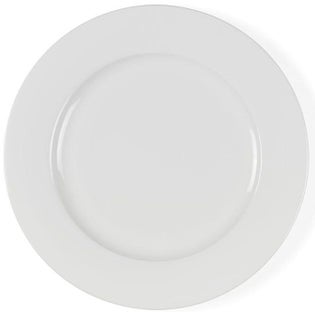 Talerz obiadowy z kamionki Ø27 cm biały – obraz-1