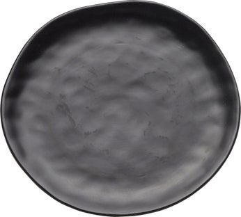 Talerz obiadowy z kamionki ∅26 cm czarny strukturalny – obraz-1