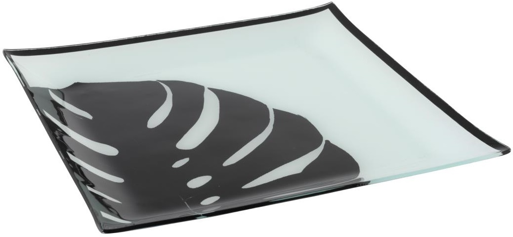 Talerz do serwowania 30x30 cm biało-czarny – obraz-1