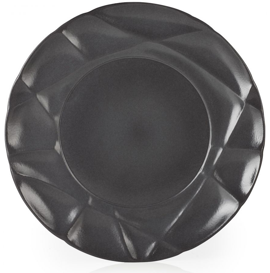 Talerz porcelanowy Ø26 cm czarny – obraz-1