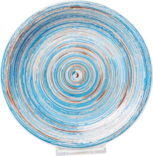 Talerz obiadowy ceramiczny Ø27 cm niebieski – obraz-1