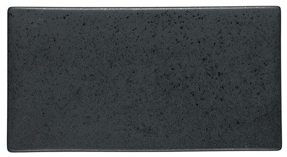 Talerz do serwowania z kamionki czarny 30x16 cm – obraz-1