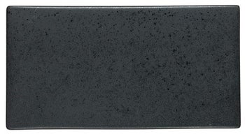 Talerz do serwowania z kamionki czarny 30x16 cm – obraz-1