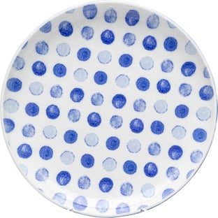 Tallrik Partito Dots - Vit, Blå, Ø22cm – bild-1.
