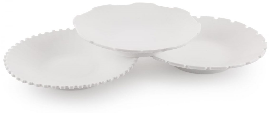 Talerze głębokie Machine (3-set) Ø23 cm białe – obraz-1