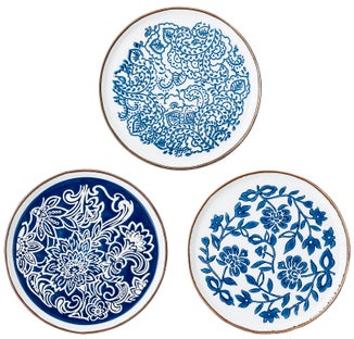 Talerze Molly Ø15 cm biało-niebieski (3-set) – obraz-1
