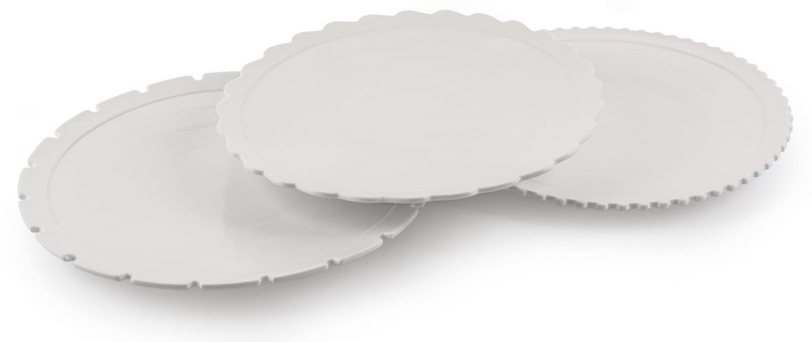 Talerze obiadowe Machine (3-set) Ø27 cm białe – obraz-1