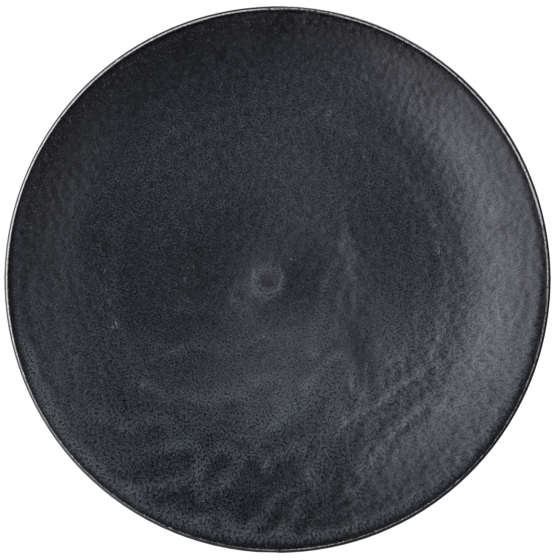 Talerze obiadowe porcelanowe czarne Ø28x3 cm 4-set – obraz-1