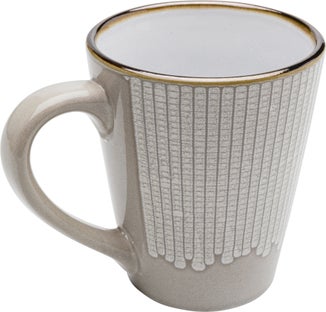 Taza de cerámica con oreja 420 ml gris beige – Imagen-1.