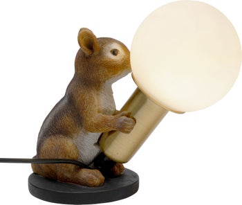 Lampa stołowa Animal Chipmunk brązowa 12cm – obraz-1
