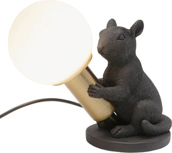 Lampa stołowa Animal Chipmunk czarna 12cm – obraz-1