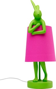 Lámpara de mesa Animal Rabbit verde/rosa 50cm – Imagen-1.