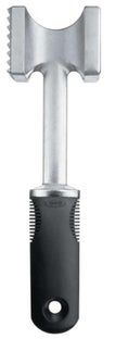 Tłuczek do mięs srebrny z czarnym uchwytem aluminiowy 24 cm – grafika-1.