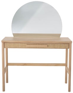 Toaletka z lustrem drewniana 100x131 cm – obraz-1