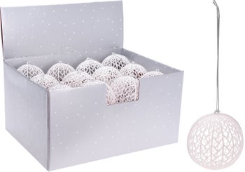 Топка за елха с брокат 9 см – изображение-1