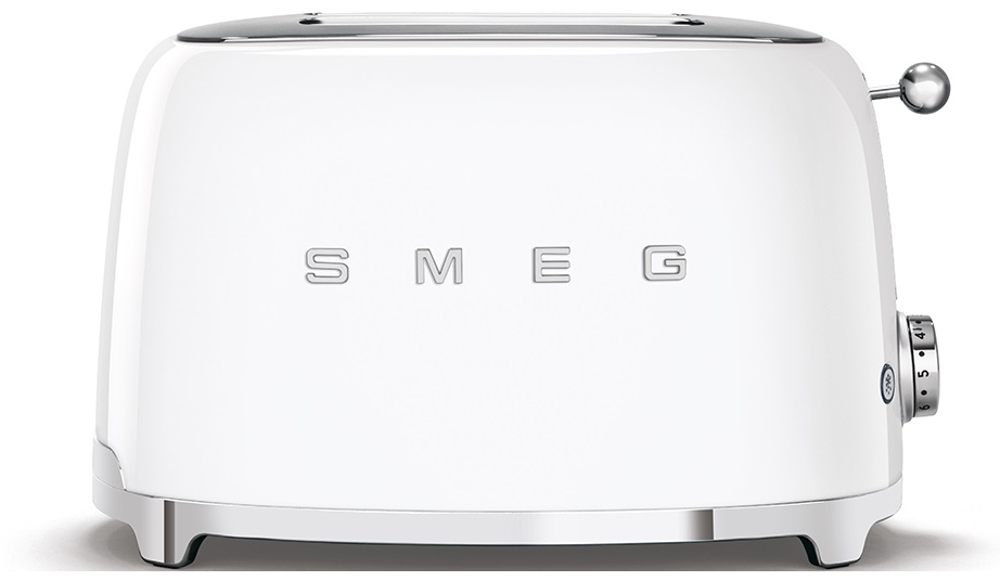 Toster na 2 kromki 50's metalowy biały 31x20 cm – obraz-1