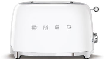 Toster na 2 kromki 50's metalowy biały 31x20 cm – obraz-1