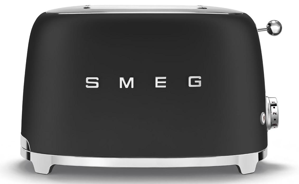Toster na 2 kromki 50's czarny 31x20 cm – obraz-1