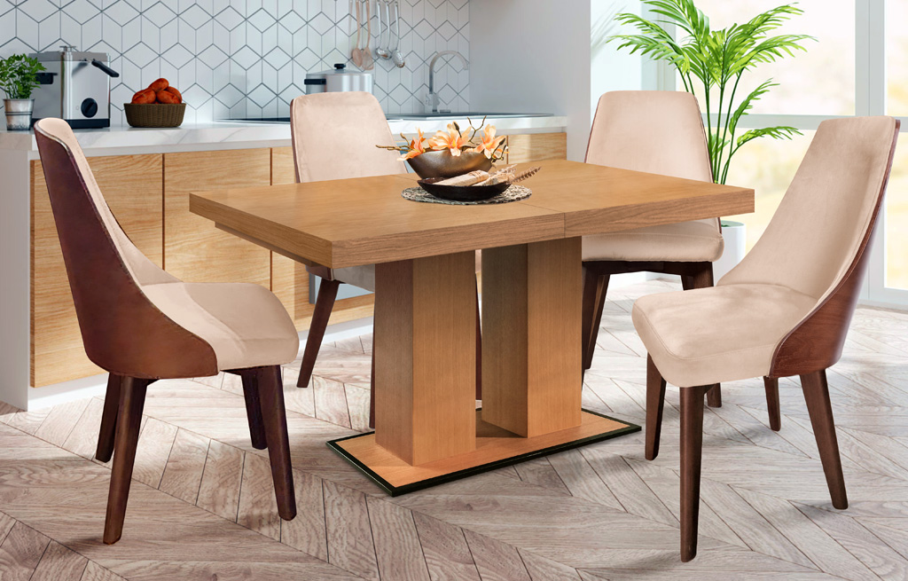 Трапезен комплект маса MBCD и столове Lisa1 – изображение-1