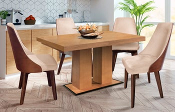 Трапезен комплект маса MBCD и столове Lisa1 – изображение-1