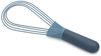 Trzepaczka składana 2w1 28 cm niebieska – obraz-1
